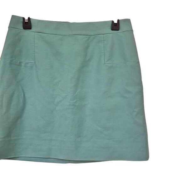J. Crew Women's Mint Green Cotton/Spandex Lined Mini Skirt - Picture 2 of 11